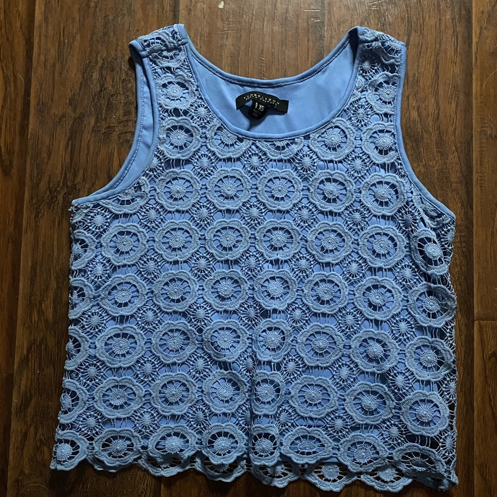 Blue scalloped tank